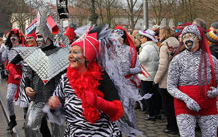 Die Sambatangruppe minha dança beim Bremer Karneval 2014, Motto: HEIMAT