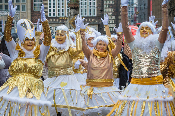 Gruppenfoto "Lost in Space",  Sambakarneval Bremen 2018